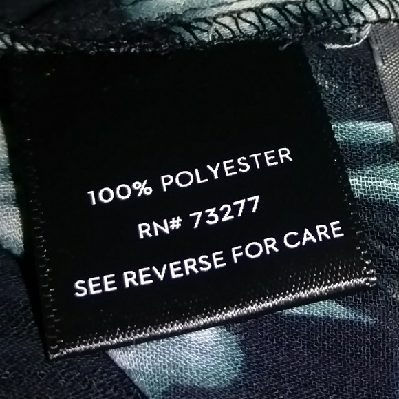 Vera Wang Simply Vera Black & Green Printed Blouse - Picture 7 of 8